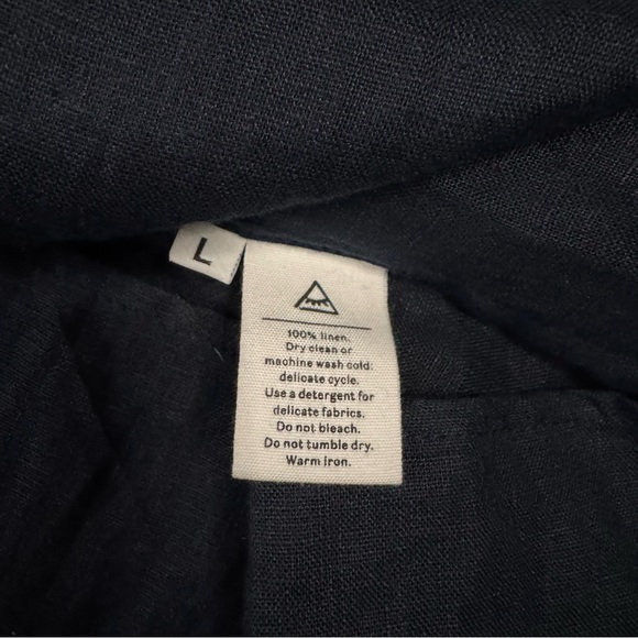 Sleeper Atlanta Linen Midi Dress in Navy Blue Size Large - Picture 6 of 8